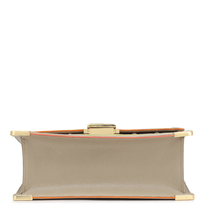 Small Franzy Leather Shoulder Bag - Chalk