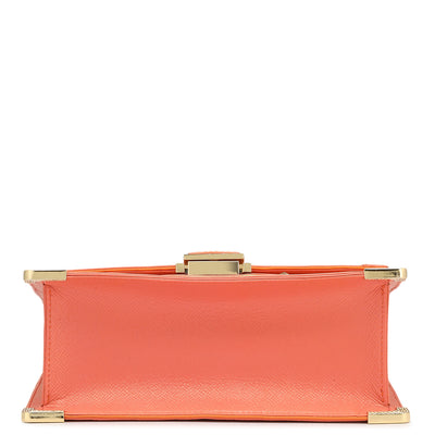 Small Franzy Leather Shoulder Bag - Salmon