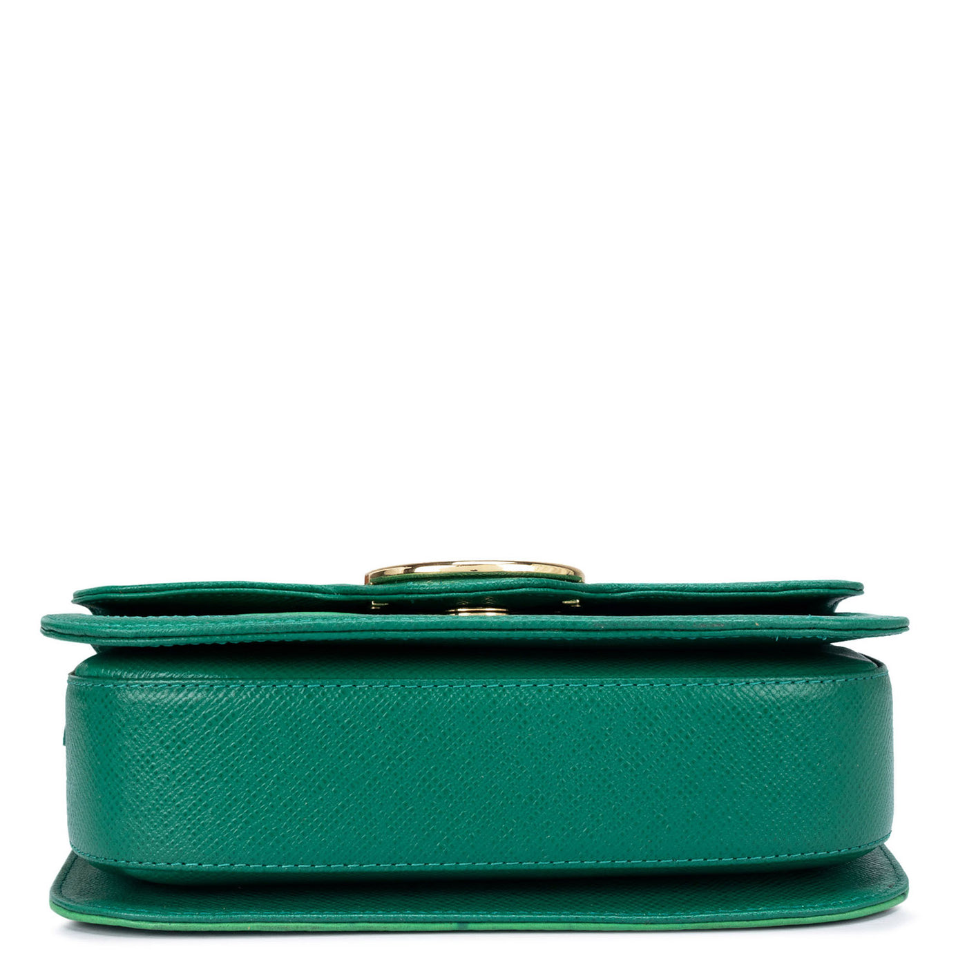 Small Ostrich Leather Shoulder Bag - Green