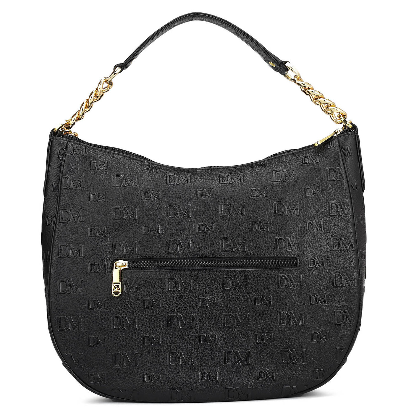 Medium Monogram Wax Leather Hobo - Black