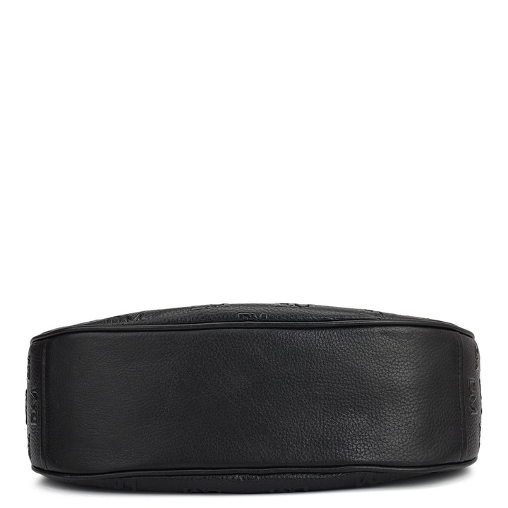Medium Monogram Wax Leather Hobo - Black