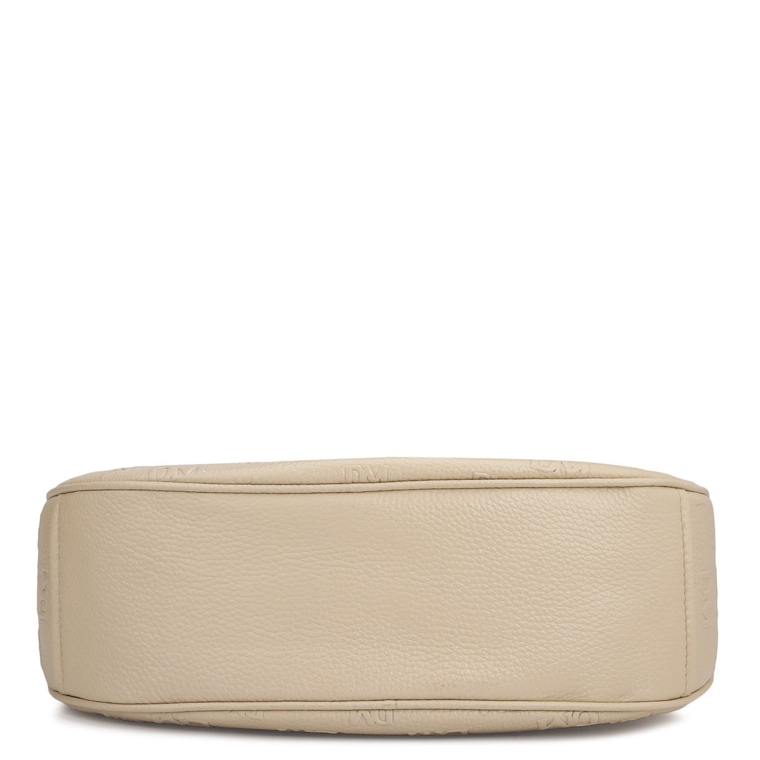 Medium Monogram Wax Leather Hobo - Dove