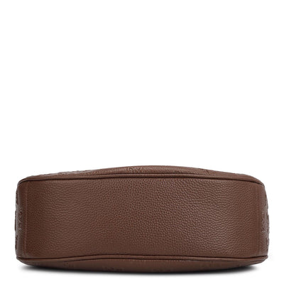 Medium Monogram Wax Leather Hobo - Espresso