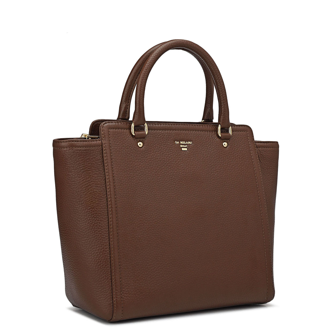 Medium Wax Leather Satchel - Espresso