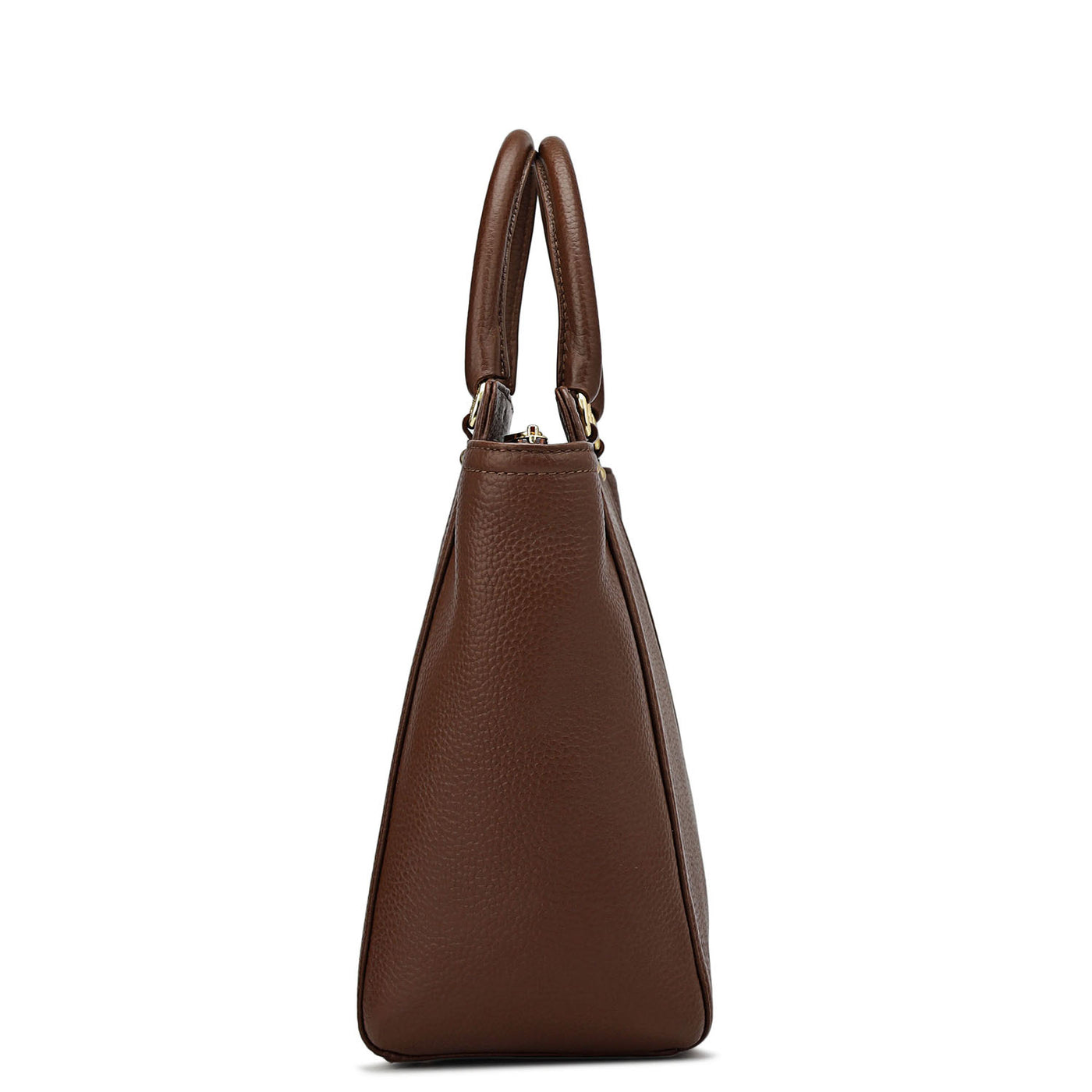 Medium Wax Leather Satchel - Espresso