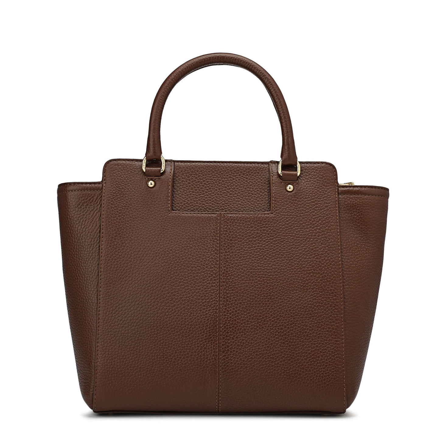 Medium Wax Leather Satchel - Espresso