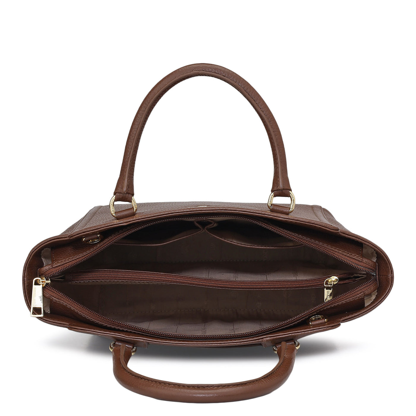 Medium Wax Leather Satchel - Espresso
