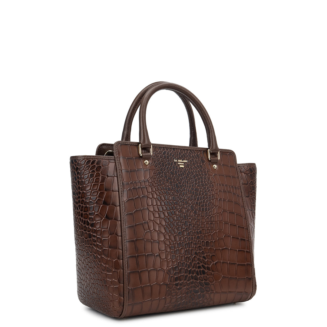 Online Exclusive Top Handle Bag (M) - Walnut