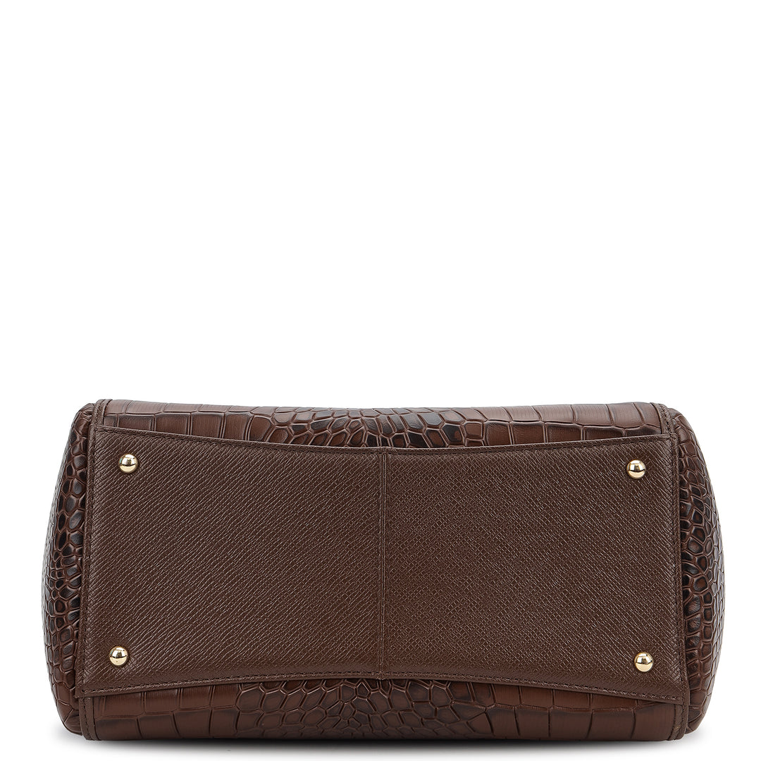 Online Exclusive Top Handle Bag (M) - Walnut