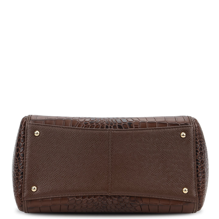 Online Exclusive Top Handle Bag (M) - Walnut