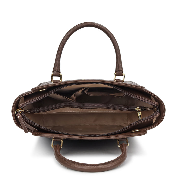 Online Exclusive Top Handle Bag (M) - Walnut