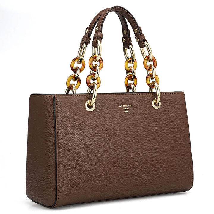 Small Franzy Leather Satchel - Date
