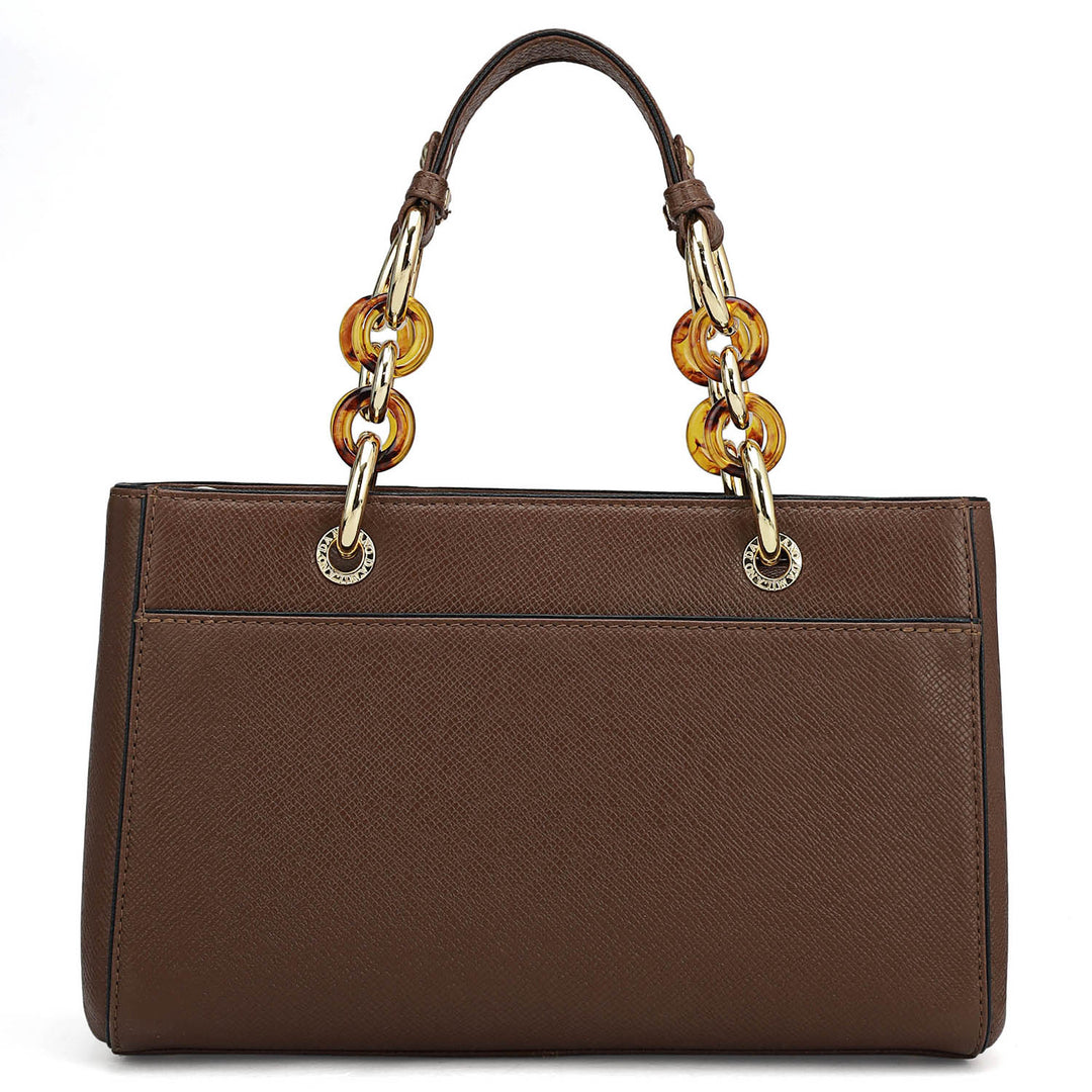 Small Franzy Leather Satchel - Date
