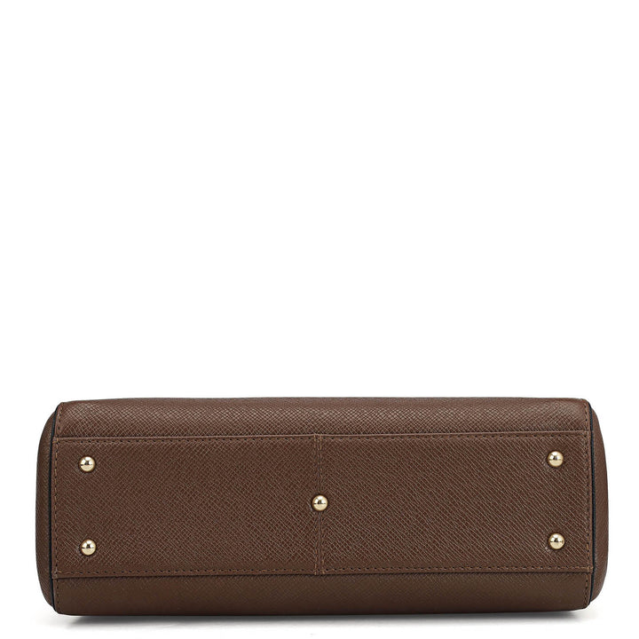 Small Franzy Leather Satchel - Date