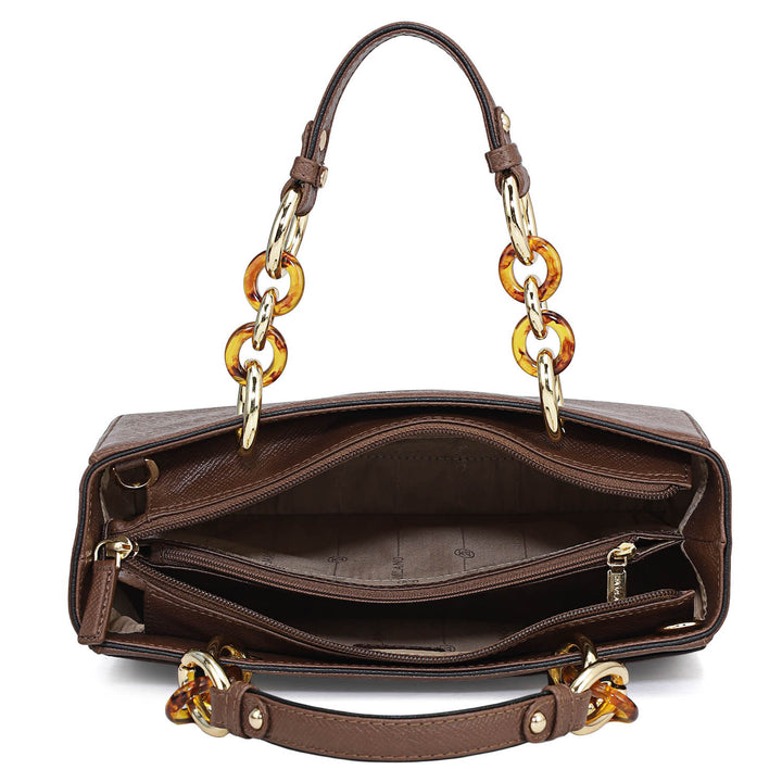 Small Franzy Leather Satchel - Date