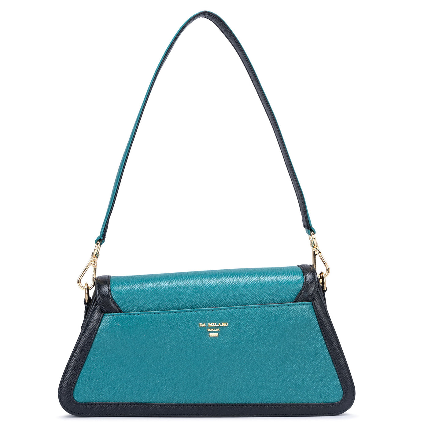 Small Franzy Leather Baguette - Teal
