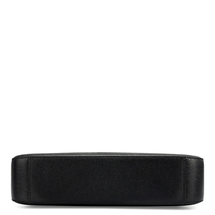 Small Franzy Leather Baguette - Black