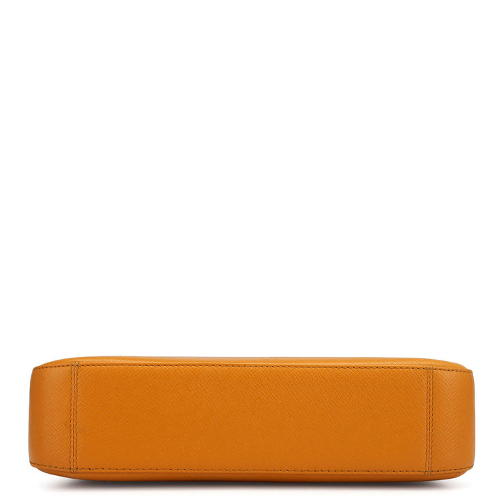 Small Franzy Leather Baguette - Flame