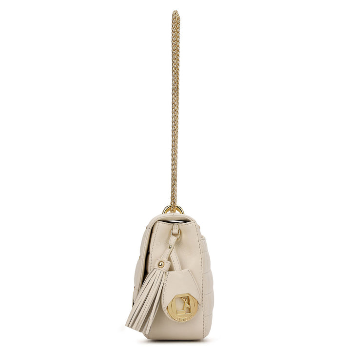 Quilted Double Chain Bag (S) - Marshmallow