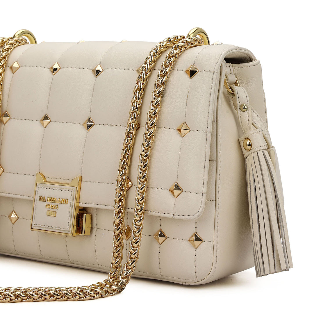 Quilted Double Chain Bag (S) - Marshmallow