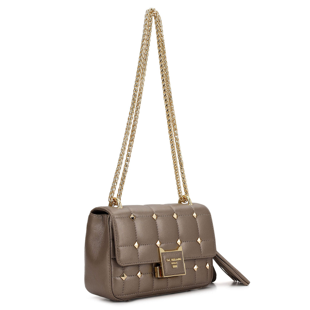 Quilted Double Chain Bag (XS) - Bronze