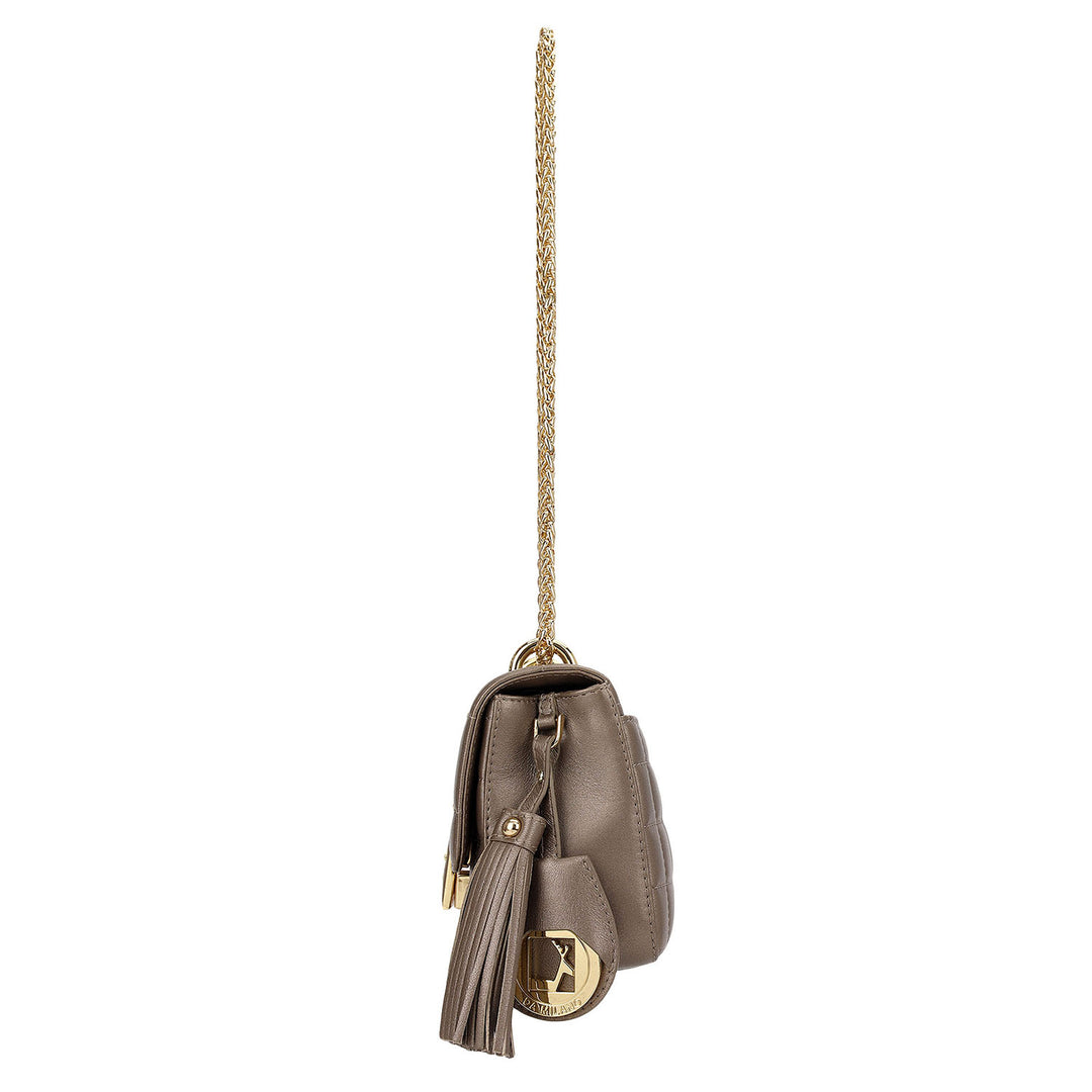 Quilted Double Chain Bag (XS) - Bronze