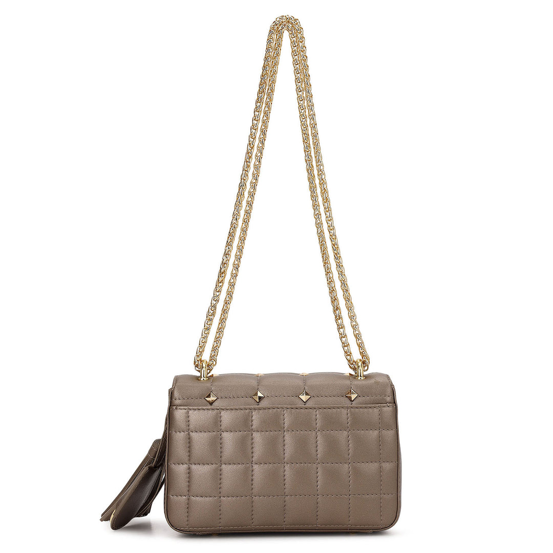 Quilted Double Chain Bag (XS) - Bronze