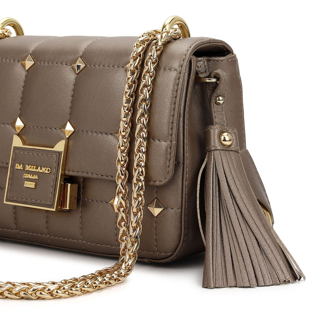 Quilted Double Chain Bag (XS) - Bronze