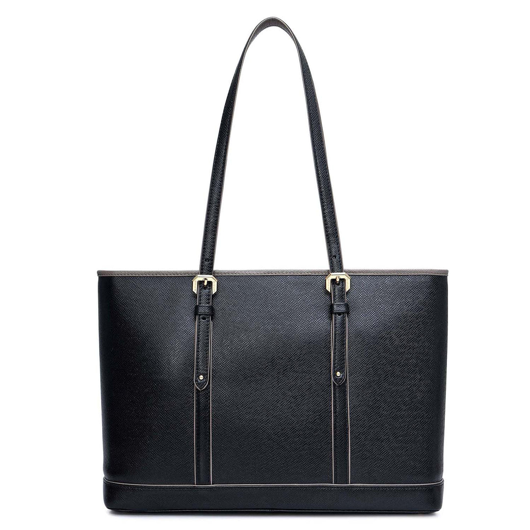 Medium Franzy Leather Tote - Black