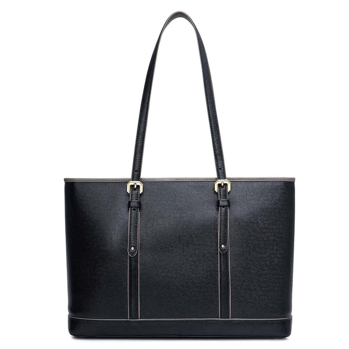 Medium Franzy Leather Tote - Black