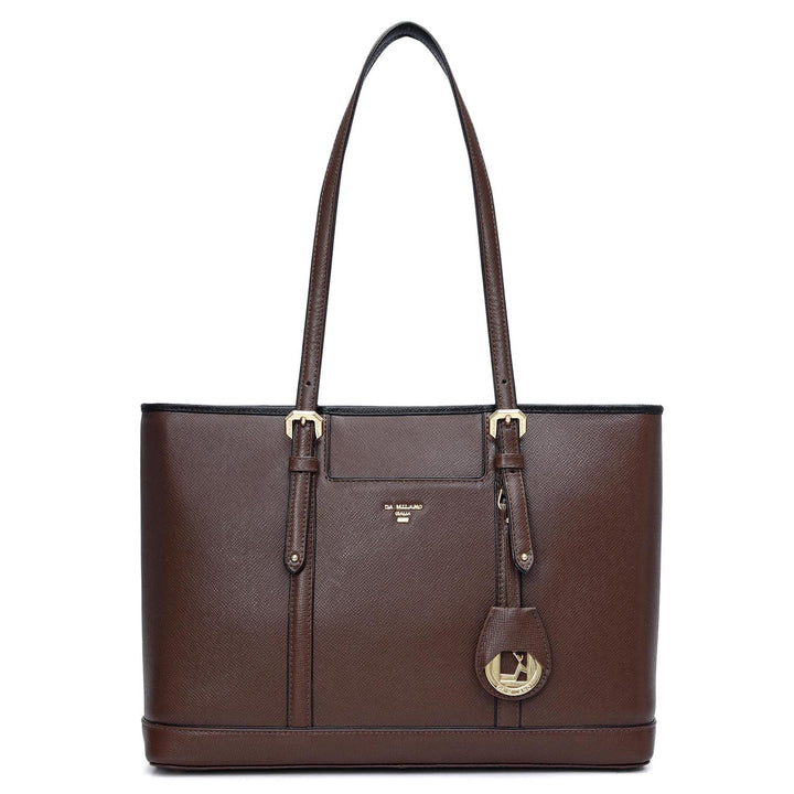 Medium Franzy Leather Tote - Brown