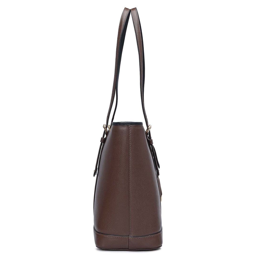 Medium Franzy Leather Tote - Brown