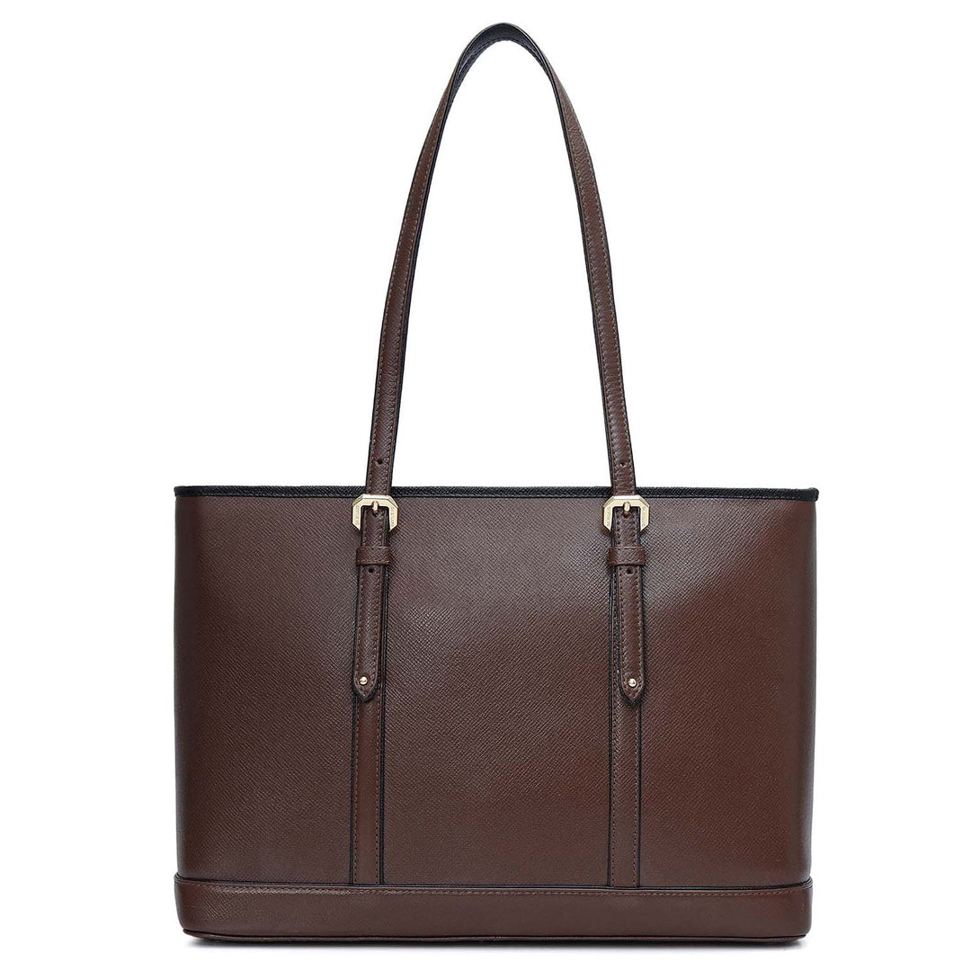 Medium Franzy Leather Tote - Brown