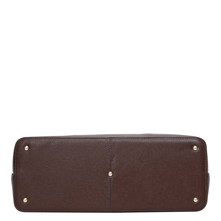 Medium Franzy Leather Tote - Brown