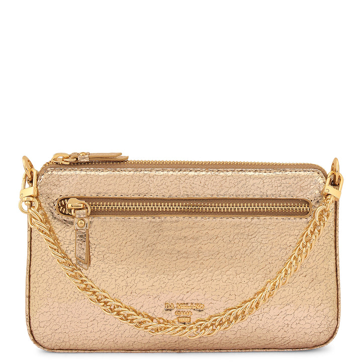 Micro Metallic Leather Baguette - Gold