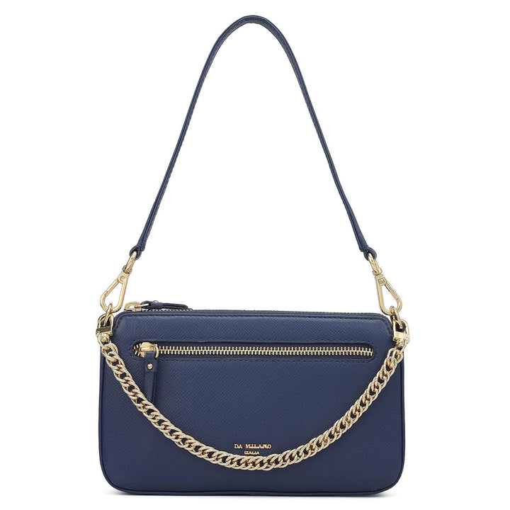 Small Franzy Leather Baguette - Stardust