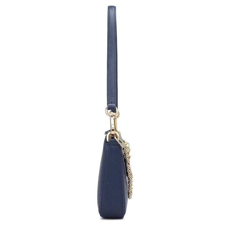 Small Franzy Leather Baguette - Stardust