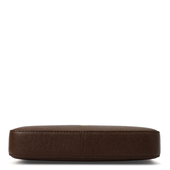 Small Franzy Leather Baguette  - Walnut