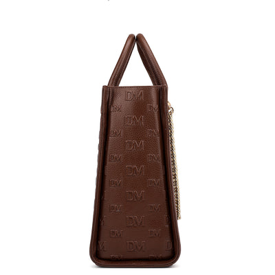 Large Monogram Wax Leather Book Tote - Espresso