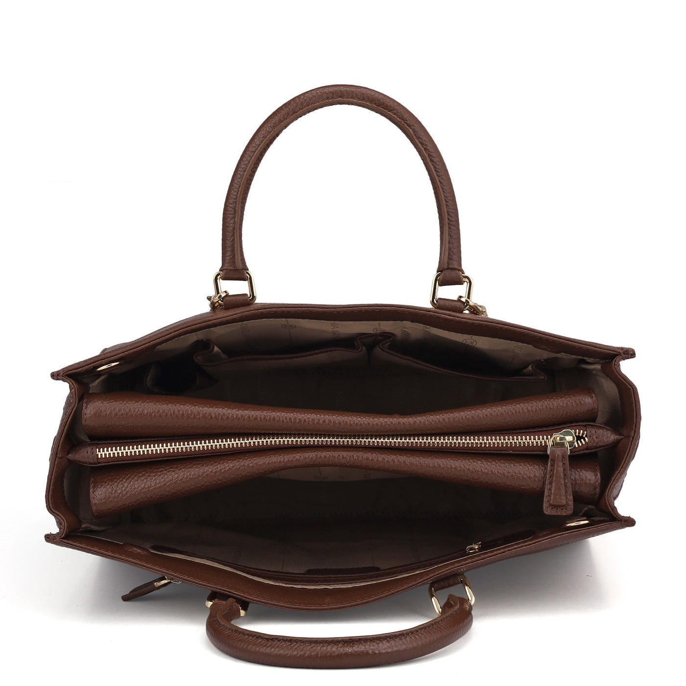 Large Monogram Wax Leather Book Tote - Espresso