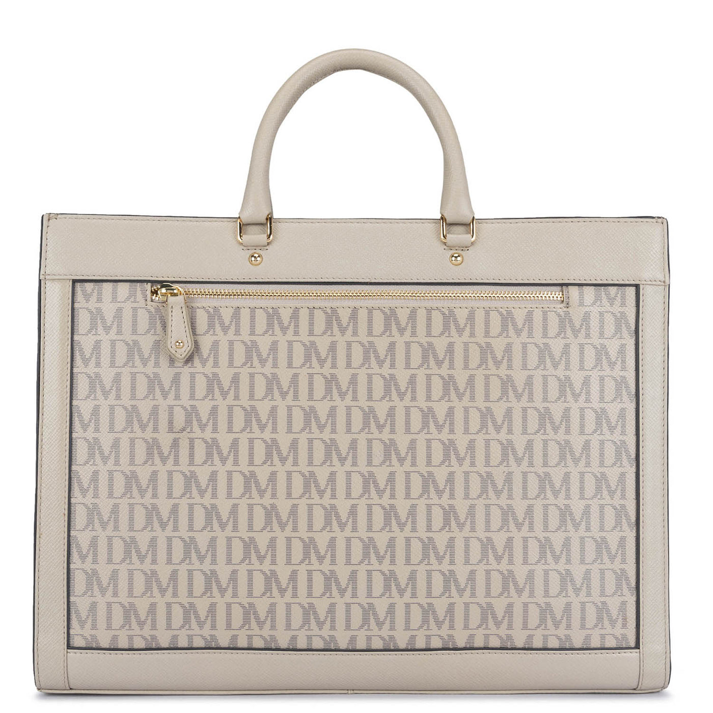 Large Monogram Franzy Leather Book Tote - Lamb