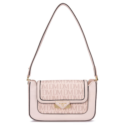 Small Monogram Franzy Leather Baguette - Blush