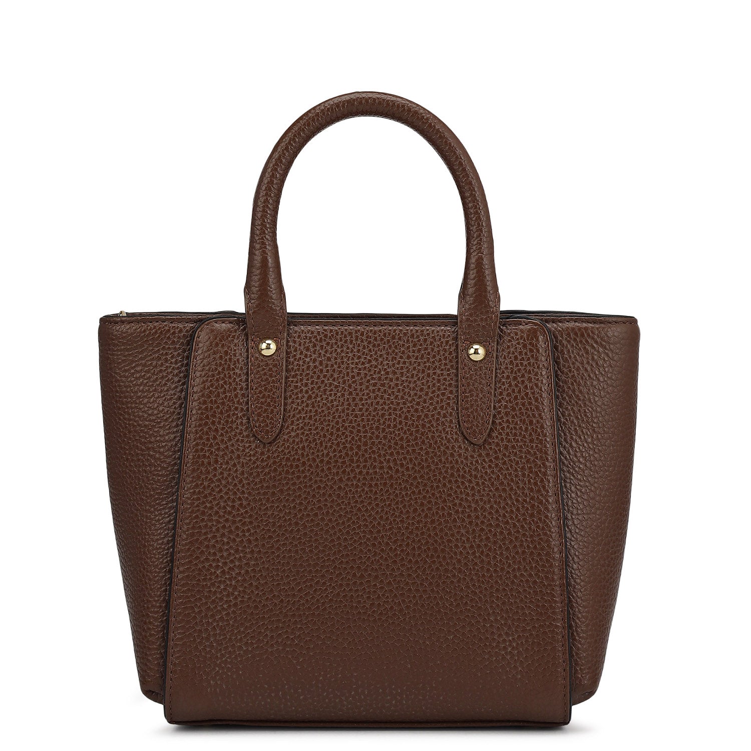 Small Wax Leather Satchel - Espresso – Da Milano