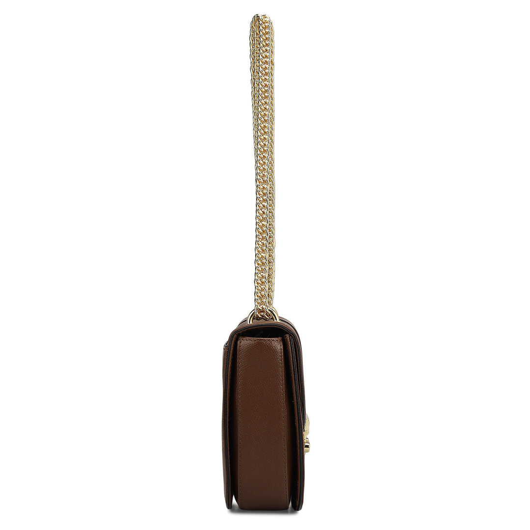 Small Franzy Leather Shoulder Bag - Date
