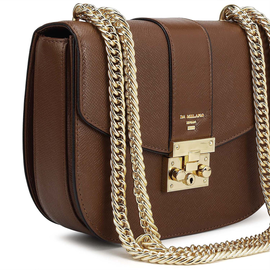 Small Franzy Leather Shoulder Bag - Date