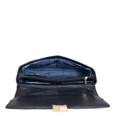Medium Quilting Leather Shoulder Bag  - Black