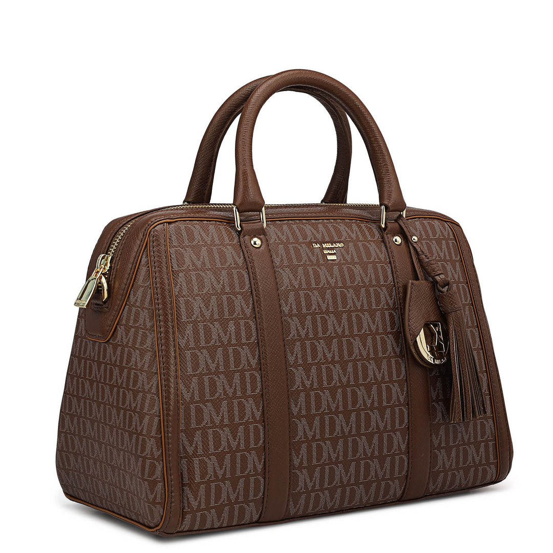 Medium Monogram Leather Satchel - Date
