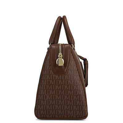 Medium Monogram Leather Satchel - Date
