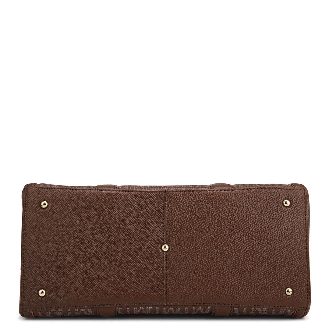 Medium Monogram Leather Satchel - Date