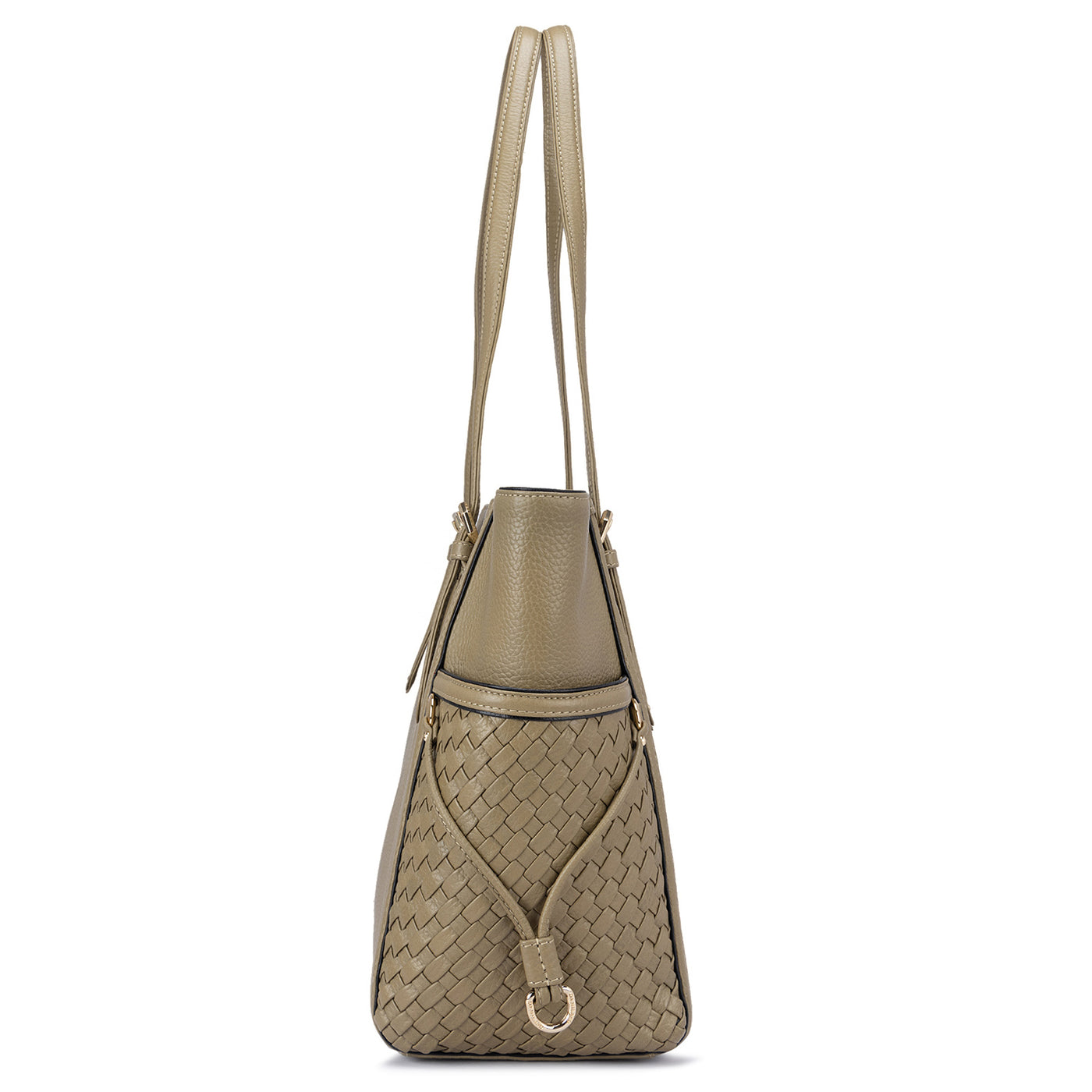 Large Mat Wax Leather Tote - Olive
